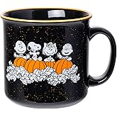 Silver Buffalo Peanuts Halloween Costumes Featuring Charlie Brown, Snoopy, Woodstock, Lucy, and Linus Ceramic Camper Mug, 20 Ounces