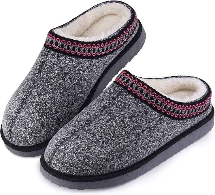 Homitem Women's Cozy Memory Foam Slippers WoolLike Plush Fleece Lined