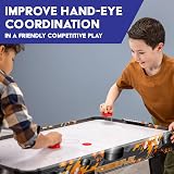 Powerplay 3ft Folding Air Hockey Table Compact Portable Mini Game view 3