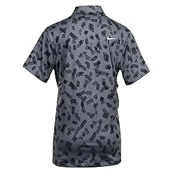 Nike Men's Dri-FIT Tour Golf Polo Dark Grey | White