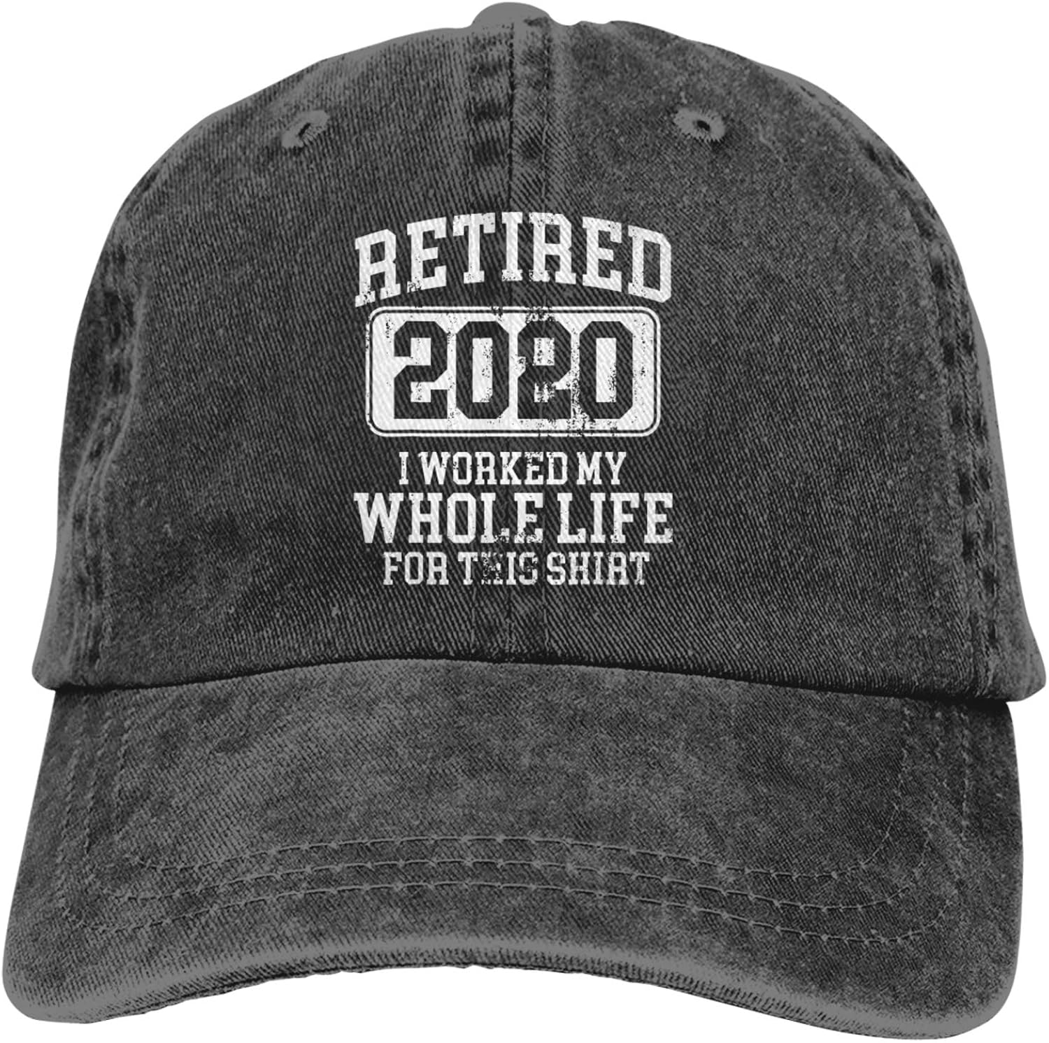 Retired 2020 Retirement Humor Gift Baseball Cap Vintage Washed Funny Hat for Kid Black at Amazon