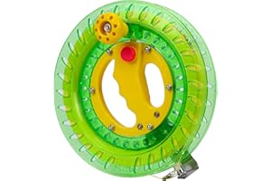 JEKOSEN 9" Kite String Reel Winder with 1300ft Big Grip Wheel Flying Tools with Lock for Outdoor Kites(Green)