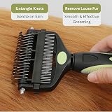 FurCare 3-in-1 Deshedding Dematting Detangling Pet Tool Green view 6