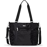 Baggallini Essential Laptop Tote - Work Tote Bag with Laptop Sleeve - Lightweight Travel Crossbody Shoulder Bag for Women