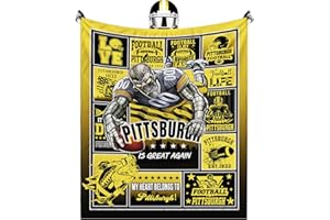 DIZCEGM Throw Blanket Gifts for Men Women, Football Lovers Fan Flannel Soft Blankets, Sport Team Color Lightweight Cozy Merch for Sofa Bed Couch, 50" X 60"