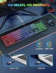 Wireless Keyboard and Mouse Combo - RGB