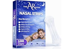 TheARHome Clear Nasal Strips for Snoring (100 PCS) – Extra Strength Anti Snoring Nose Strips, Drug-Free Nose Tape for Better 