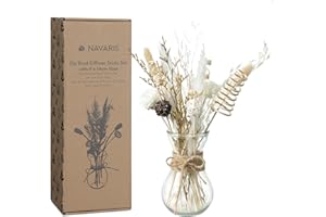 Navaris DIY Reed Diffuser Sticks Set - Customisable Room Freshener & Home Fragrance Kit - Home Scent Diffusers Ideal for Livi