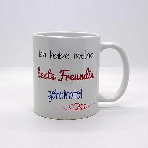 Kaffeebecher Tasse Ich Habe Meine Beste Freundin Geheiratet Liebe Paar Hochzeit Valentinstag Geschenk Amazon De Handmade