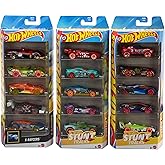 Hot Wheels Toy Cars or Trucks 5-Pack Bundle, 3 Themed Sets of 5 1:64 Scale Vehicles, 15 Total Vehicles for Kids & Collectors 