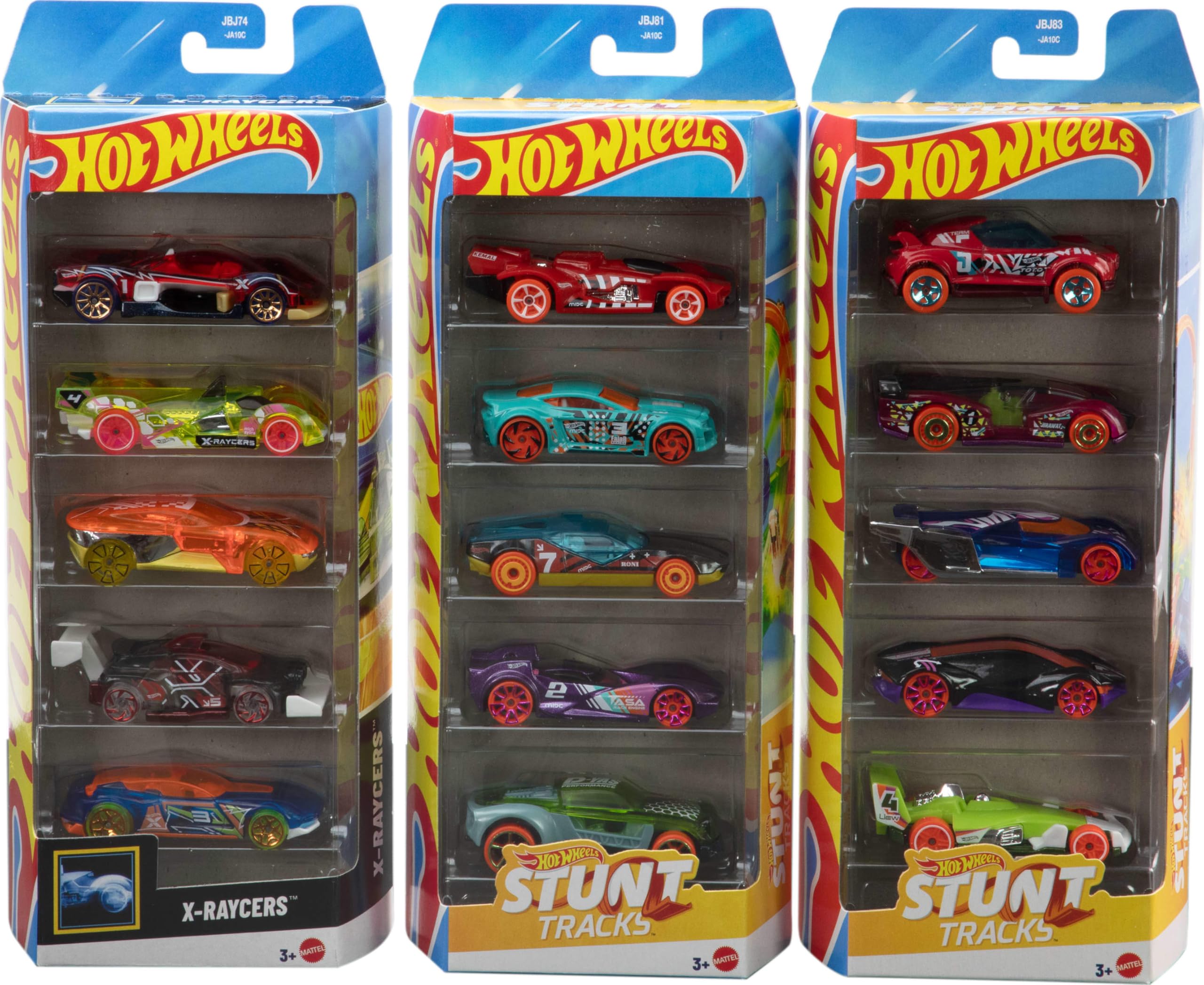 Photo 1 of Hot Wheels Toy Cars or Trucks 5-Pack Bundle, 3 Themed Sets of 5 1:64 Scale Vehicles, 15 Total Vehicles for Kids & Collectors (Styles May Vary)