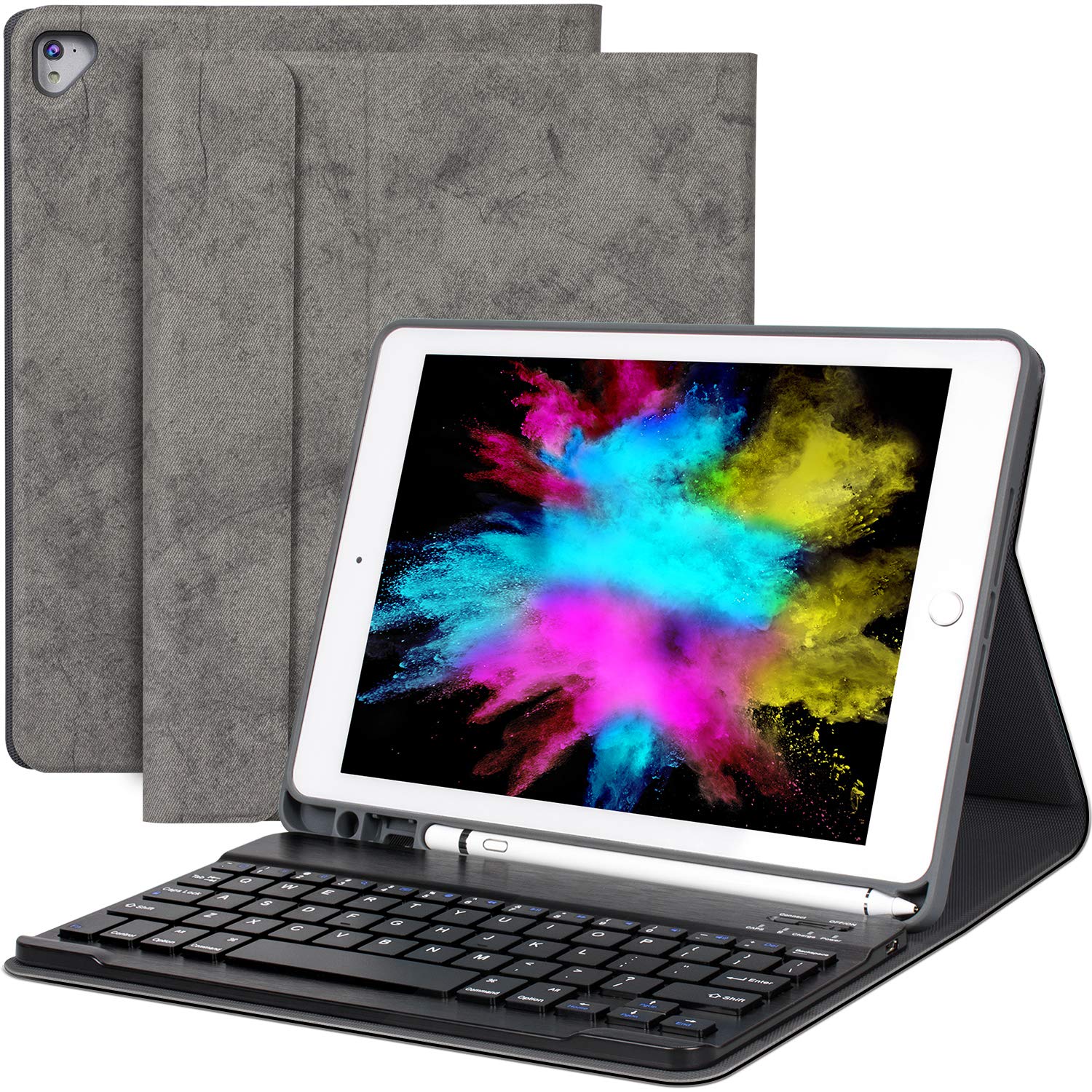 Ipad 9 7 Keyboard Case Compatible 2018 New Ipad 6th Gen 2017 Ipad 5th Gen Ipad Pro 9 7 Ipad Air 2 Air Detachable Wireless Keyboard Slim Folio Stand Cover 9 7 Inch Grey Buy Online In Gibraltar At Gibraltar Desertcart Com