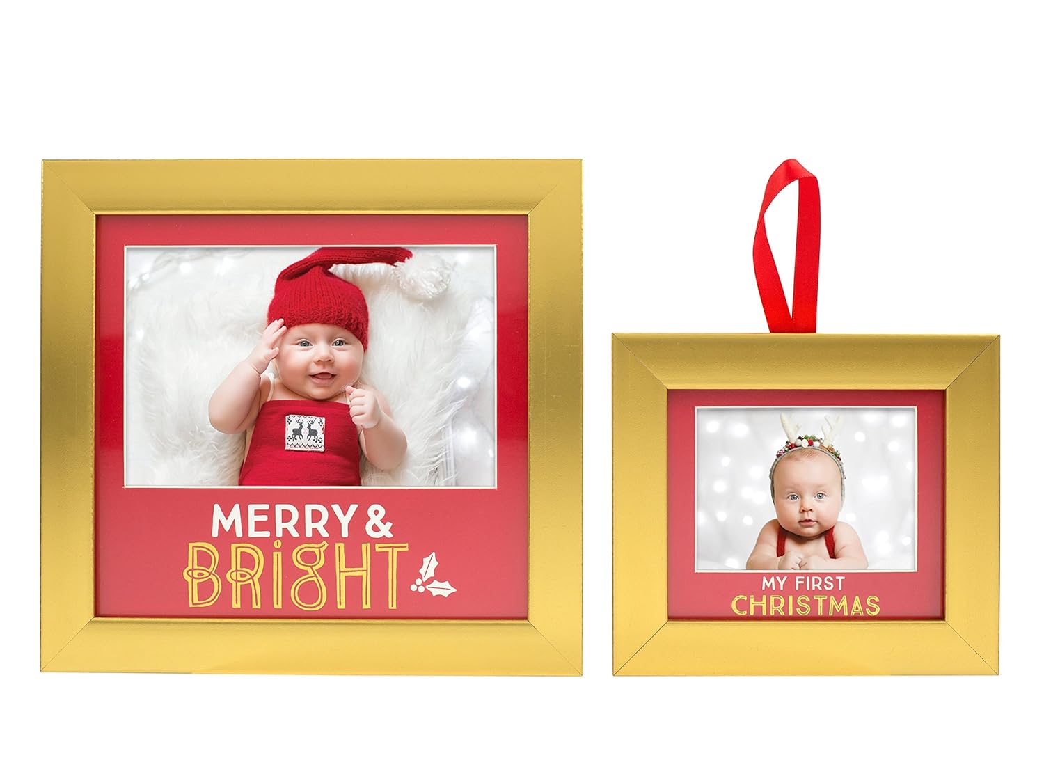 baby's first christmas photo frame