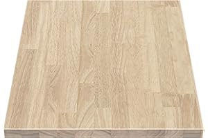 ARIEL 30 x 25 x 1.5 Hevea Unfinished Butcher Block Countertop, Solid Wood Butcher Block Table Top for DIY Workbench Top, Dining Table Top, Kitchen Island Top, Washer Dryer Top