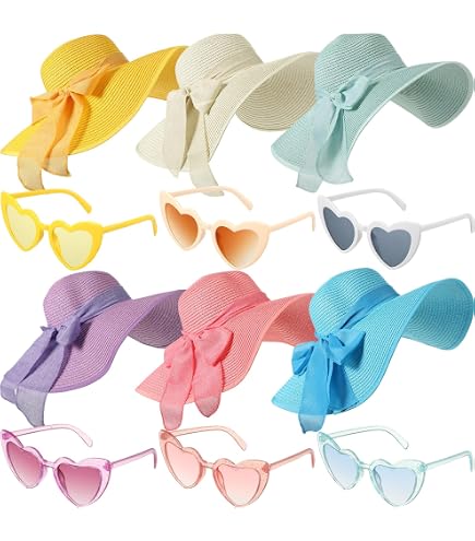 8 Pcs Tea Party Hat Bulk for Women Flower Lace Ribbon Wide  display picture 3