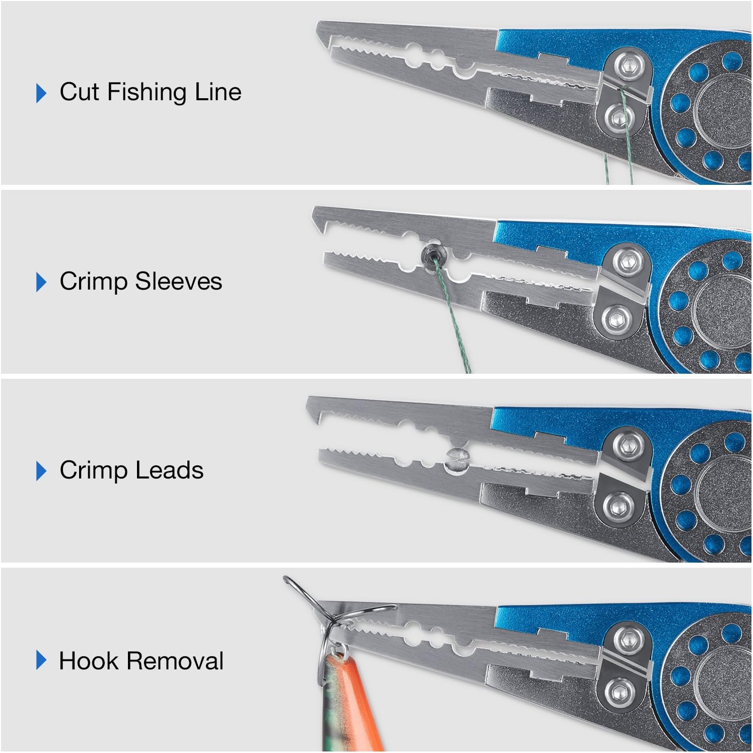 Piscifun Fishing Pliers Aluminum Braid Cutters Split Ring Pliers Hook Remover Fish Holder with Sheath and Lanyard : Sports & Outdoors