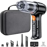 SEALIGHT Handheld Car Vacuum Cleaner, 4 in 1 Mini Vacuum Cleaner Air Duster, High Power Suction with Multi-Nozzles for Car, Home, Office, Pet