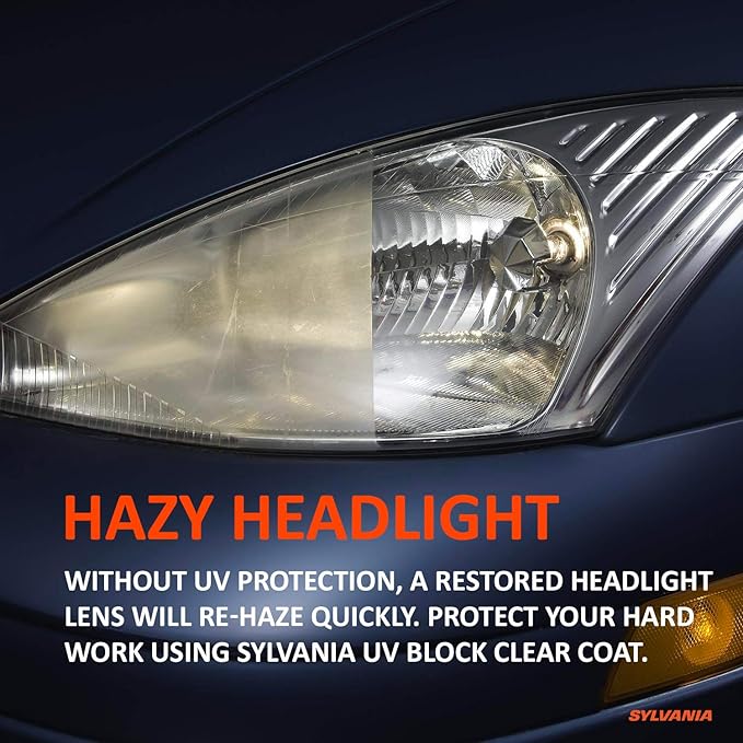 Sylvania Headlight Restoration Uv Block Clear Coat Most Important Step To Restore Damaged Headlights Surface Activator Uv Protection For Clearer Headlights 1 Fl Oz Automotive Amazon Com