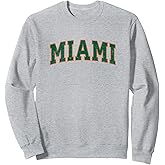 Miami Florida FL Vintage Athletic Sports Sweatshirt