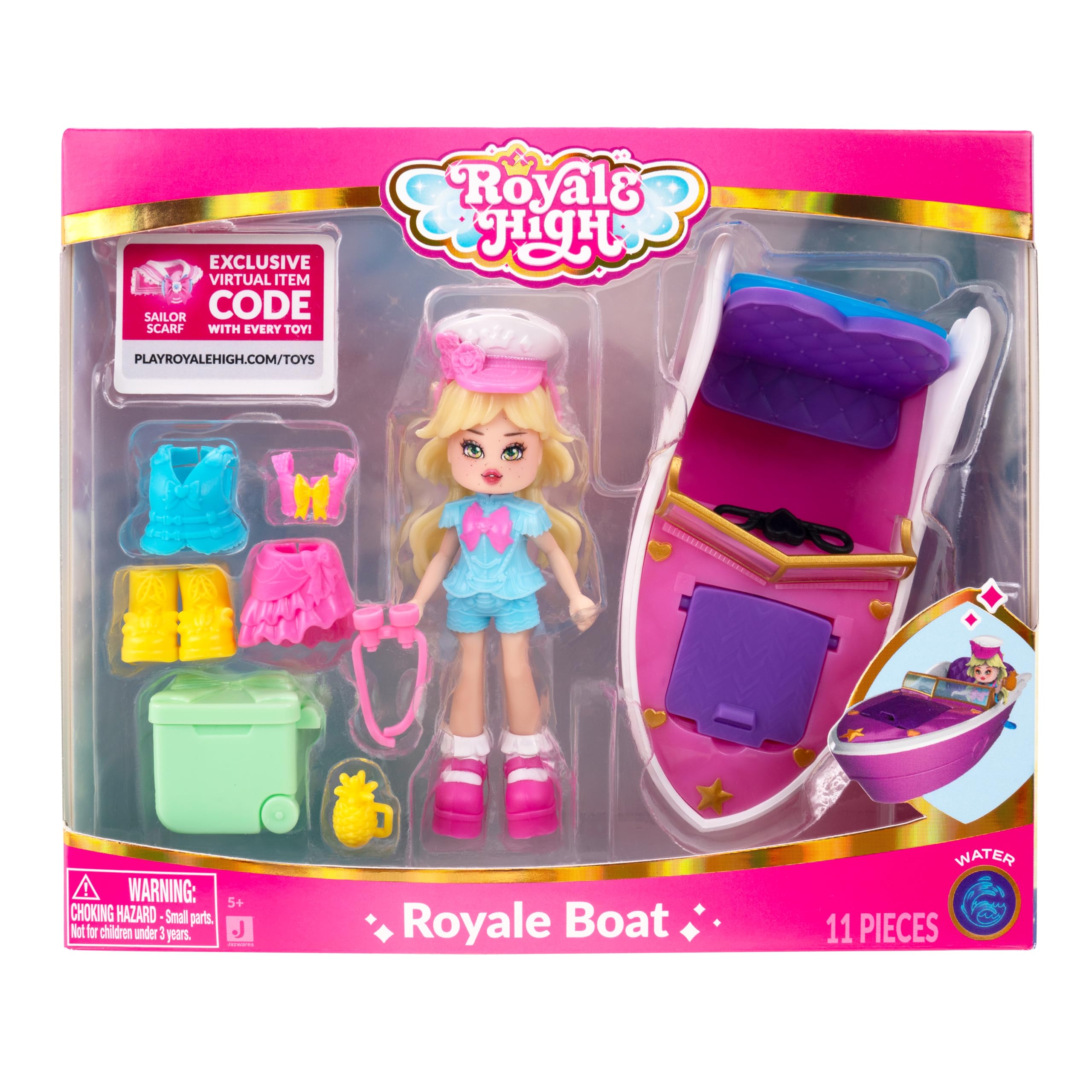Royale High Royale Boat - (1) Doll with 9 Mix & Match Fashions - Official Digital Roblox Item Included - Ages 5+