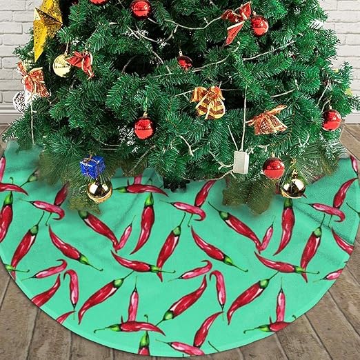 Amazon Com Red Chili Pepper Watercolor Pattern Christmas Tree