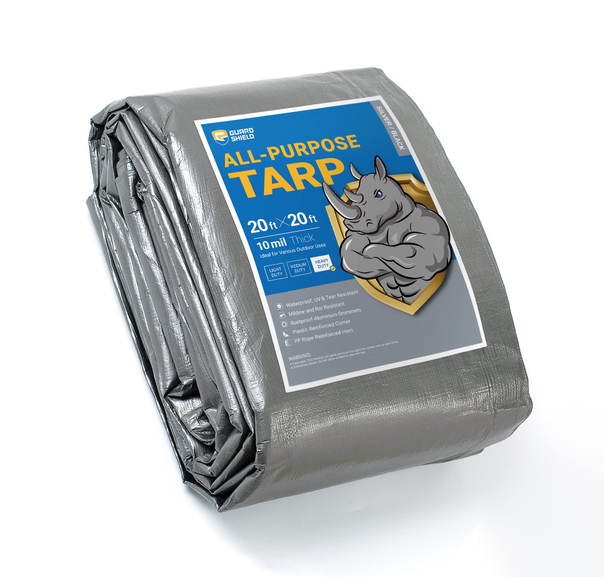GUARD SHIELD Heavy Duty Tarp 20x20 Feet
