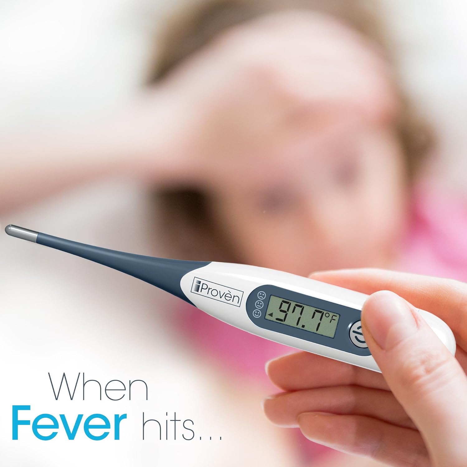 iProven Dt-R1221AWG Medical Thermometer, Oral & Rectal Thermometer with Fever Indicator: Health & Personal Care