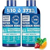 Concentrated Irrigant, Dry Mouth | Add to Water Flossers | Mild Mint & Fruit Flavor |1:10 = 186 fl.oz | Alcohol Free, Fluoride Free. Made in USA (PACK OF 2)