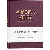 Artmag Mom's Life Story Journal Family Keepsake Book Linen Hardcover for Mom to Share Her Memories, with 250+ Prompt Questions Book Gift for Birthday Mother's Day Christmas (Purple)