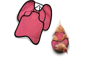 Hen Saver Hen Apron/Saddle, Double Strap, Fixed Shoulder Protector, Large, Awareness Pink
