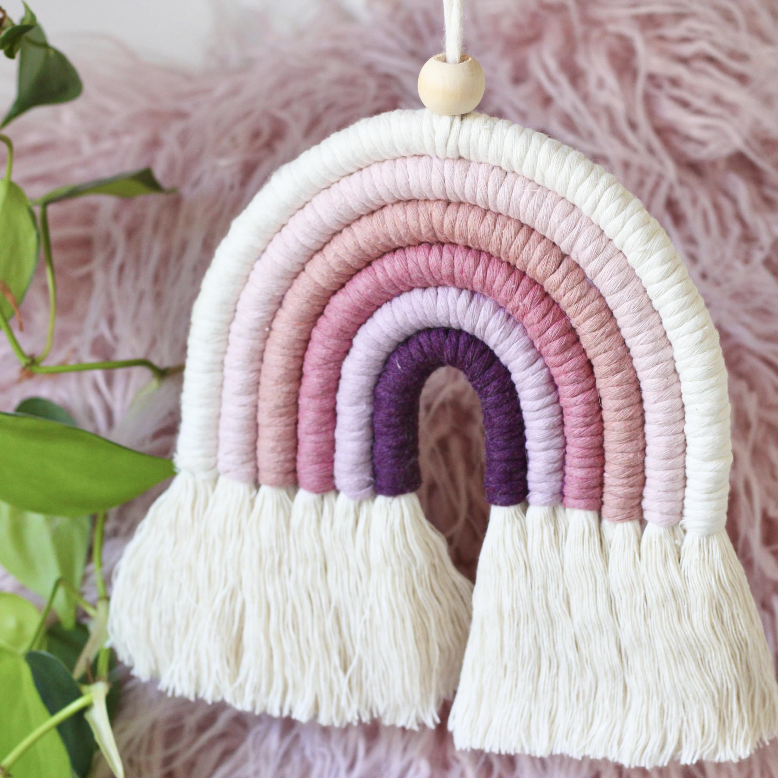 Piglet&Chestnut Beginners Macrame Kit for Adults - Macrame Rainbow Kit - Make Your Own Macrame Rainbow - Craft Starter Kit - Complete with Illustrated Instructions