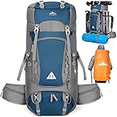 IGOLUMON 60L Hiking Backpack Waterproof Camping Backpack with Rain Cover Large Lightweight Backpacking Backpack for Men Women