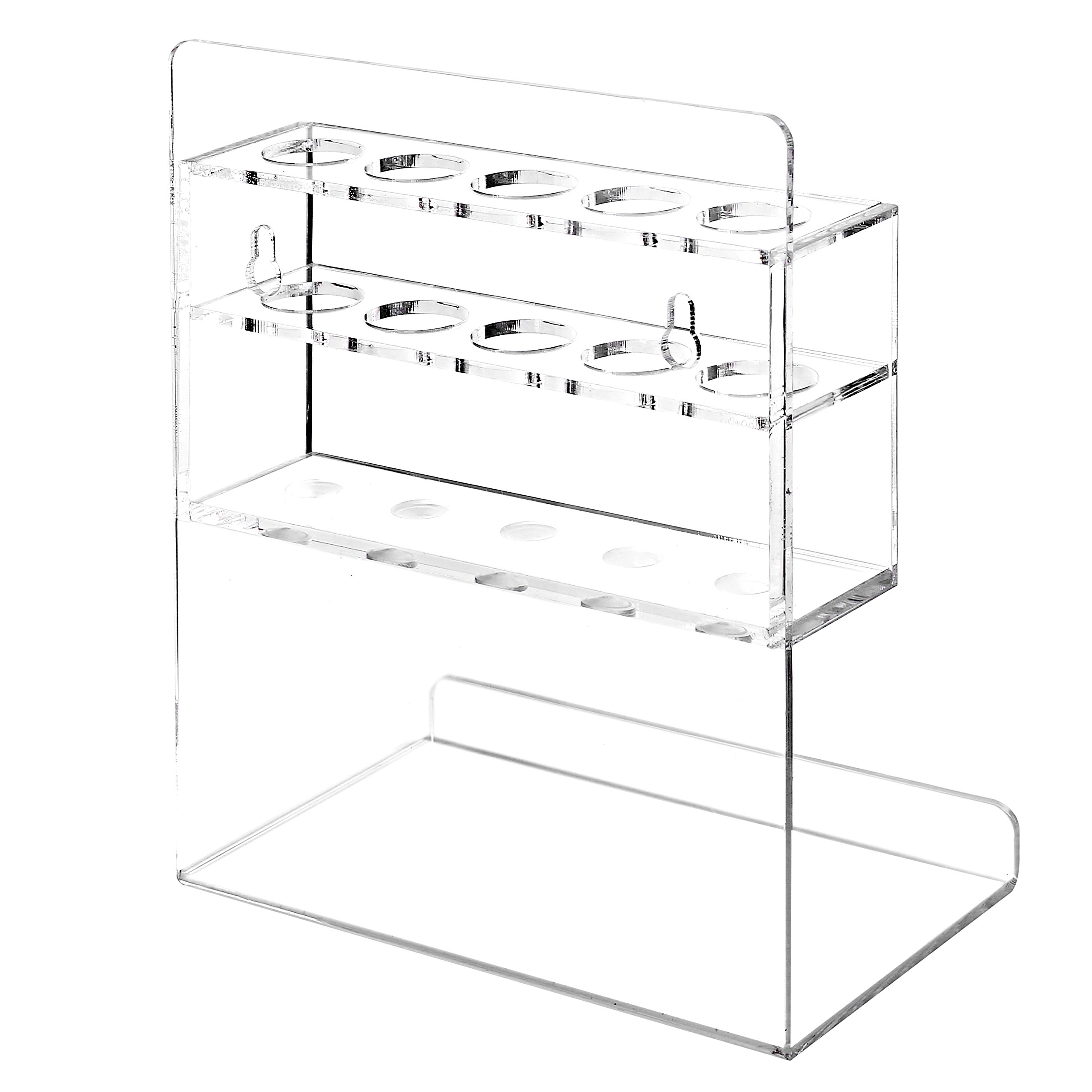 Deluxe Clear Acrylic Wall Mounted 5 Slot Whiteboard Dry Erase Marker