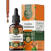 HERBAMAMA Cinnamon Drops - Vegan Antioxidant & Overall Support with Ceylon Cinnamon Extract Liquid Tincture - Non-GMO, Alcohol & Sugar-Free Supplement, 42-Day Supply