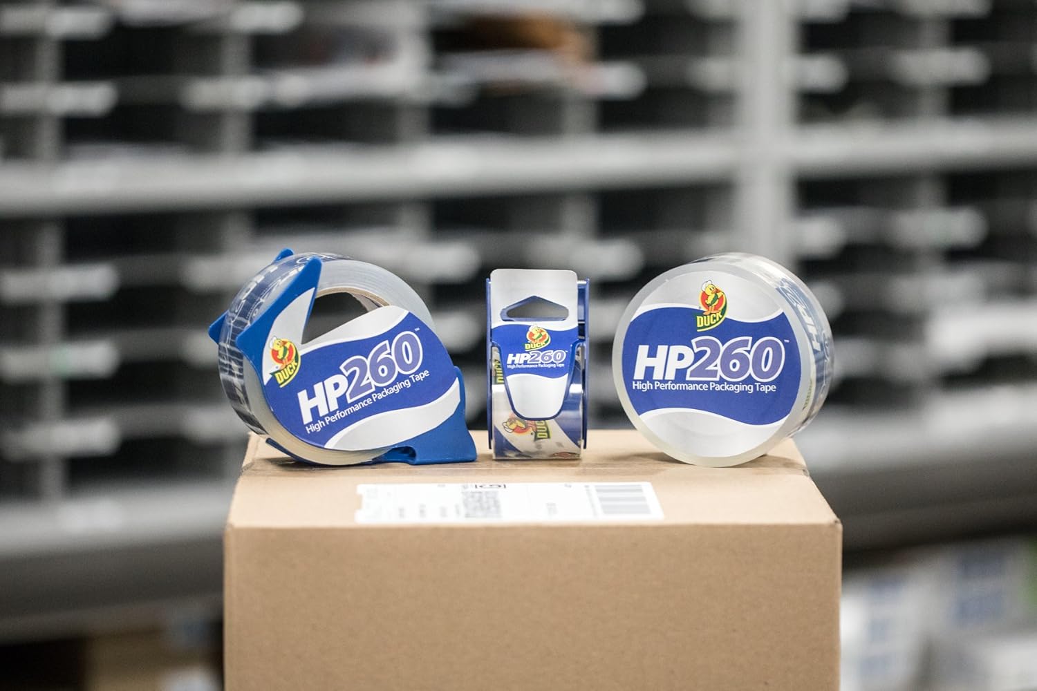 Duck Brand HP260 High Performance Packaging Tape with Dispenser, 1.88 Inches x 22.2 Yards, Clear (920352) : Packing Tape : Office Products