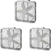 Amazon.com: Lasko 20 3 Speed Settings and Easy Carry Handle Preimum Steel  Box Fan (3 Pack) : Home u0026 Kitchen