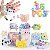 Fungi Fun Cute Keychains Party Favors - Funny Monster Keychain Charms 16PCS | Soft Plush Fabric, Sturdy Keychain Ring, Assorted Colors, Playful Monster Designs, Ideal for Backpacks and Bags