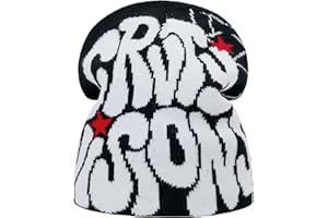 2THESTARS Y2K Beanie for Men Women Knitted Hat Winter Cap Gothic Spider Design Warm Casual Skullies Cold Weather Knit Outdoor