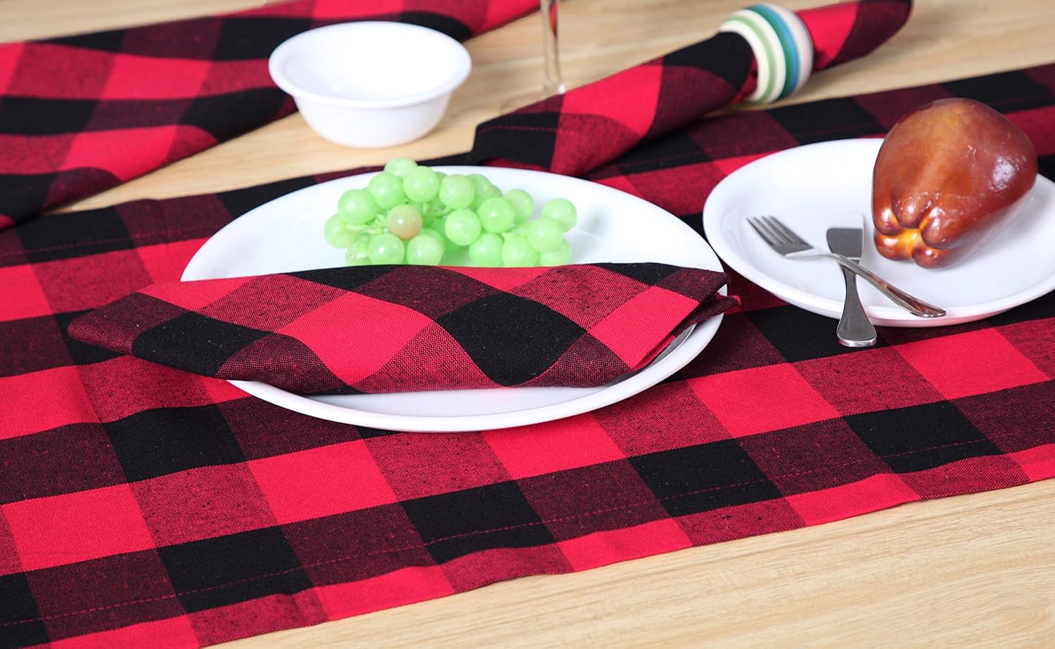 Cloth Napkins Room Darkening Drapes Farmhouse Curtain In Gingham Plaid Check Fabric 50x84 Black White Cotton Curtains Set Of 2 2 Panels Curtain Tab Top Curtains Curtains For Bedroom Curtains For Living Room
