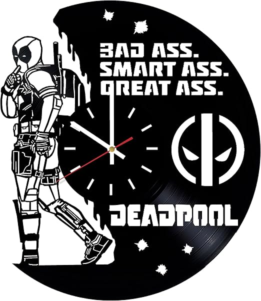 Amazon Com Deadpool Vinyl Record Clock Marvel Comics Wall Art