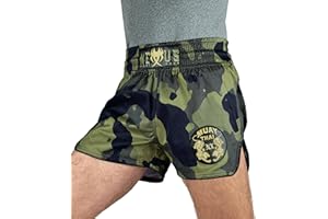 NEXUS FIGHT GEAR Muay Thai Shorts Kickboxing Camo - Thai Boxing Shorts, MMA Shorts Men and Women, Martial Arts, Gym Trunks Workout Cage Fight.