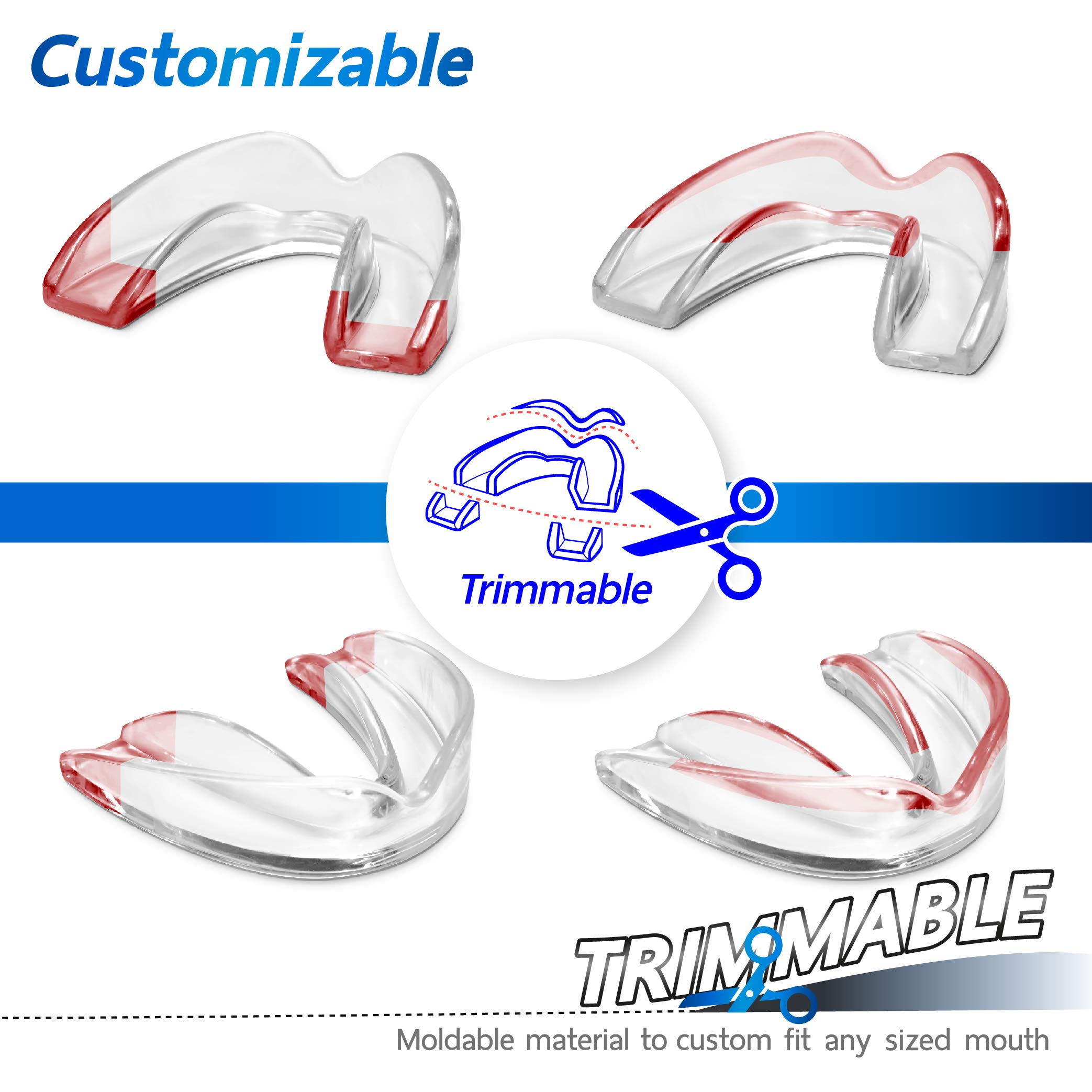 LORIOUS Mouthguard One Size Fits All Premium Set of 6 BPA Free