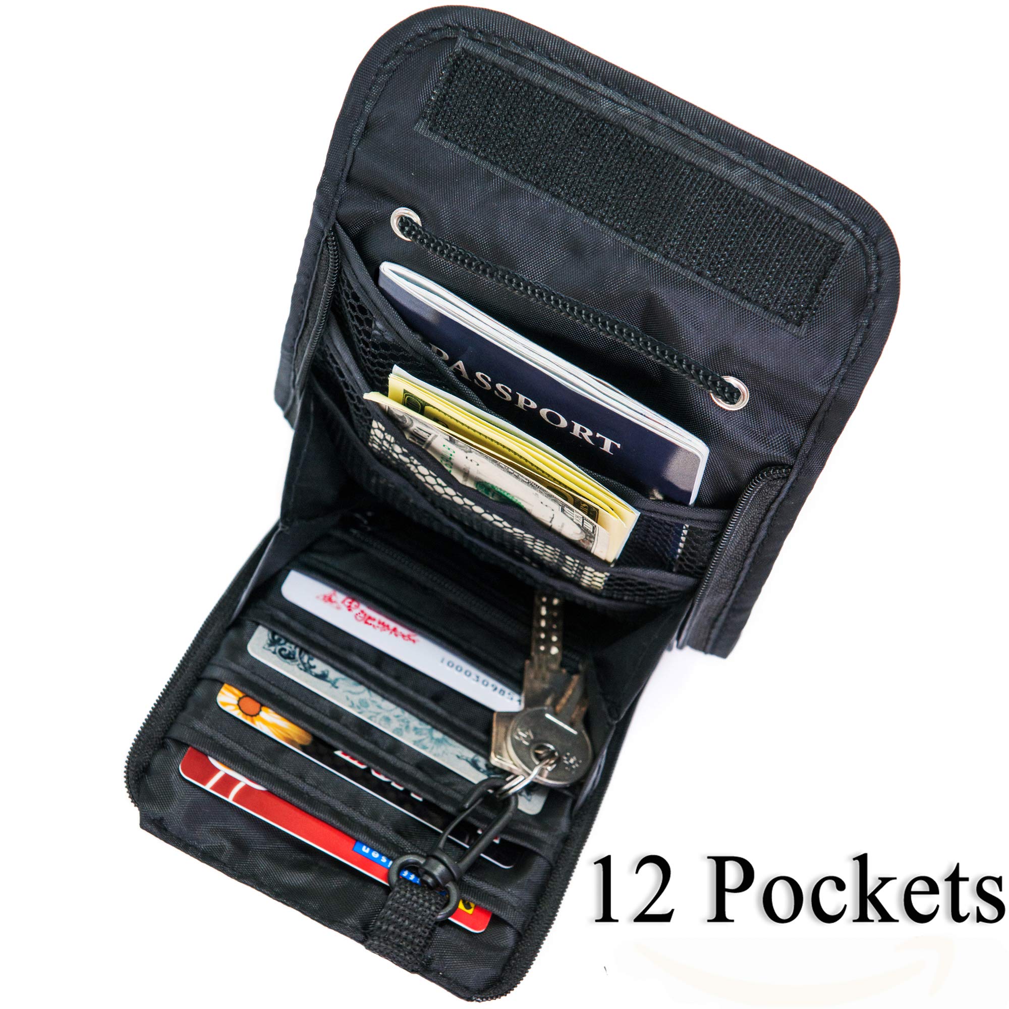 Travel Wallet-holder-Neck Pouch-Anti-Theft-RFID Blocking-Traveling Accessories