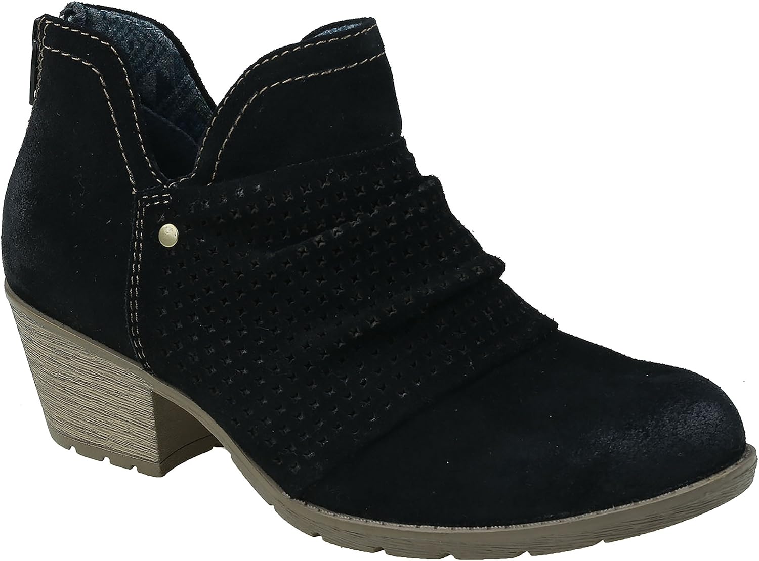 earth origins leather and suede ankle boots