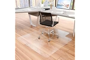 100pointONE Office Chair Mat for Hardwood Floor, 53" x 45" Clear Desk Chair Mat for Hard Floors, Easy Glide Computer Chair Floor Mat for Home Office Rolling Chairs