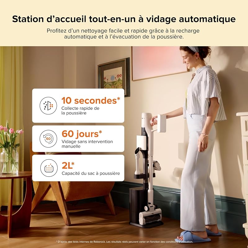 H60 Hub Aspirateur Balai sans Fil avec Station de Auto-Vidage
