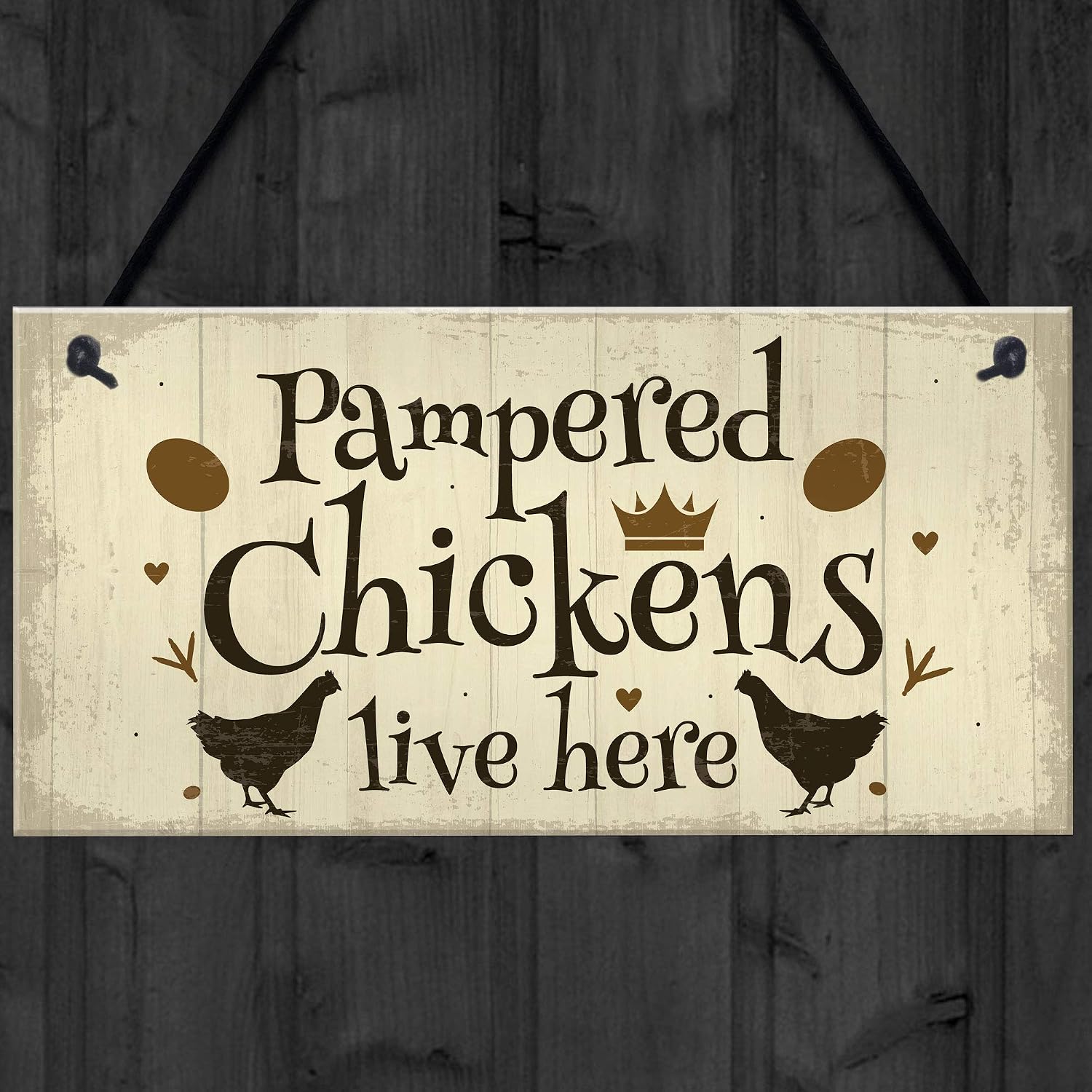 Red Ocean Chicken Coop Sign Outdoor Garden Plaque Hanging Door Wall Sign Chicken Hen Animal Gifts For Chicken Lovers - Image 5