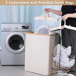 iEGrow 150L Laundry Basket with Lid, Large Laundry
