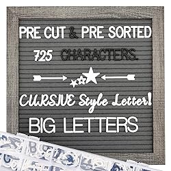 Grey Felt Letter Board - 10x10 Inch, Pre Cut 725
