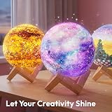 Klever Kits DIY 3D Moon Night Light Paint Your Own Moon Lamp Kit Galaxy Lamp view 3